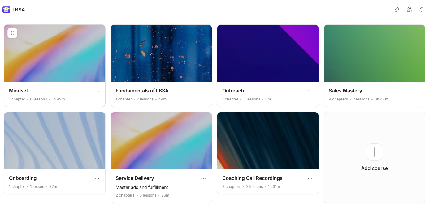 LBSA course library — 8 modules